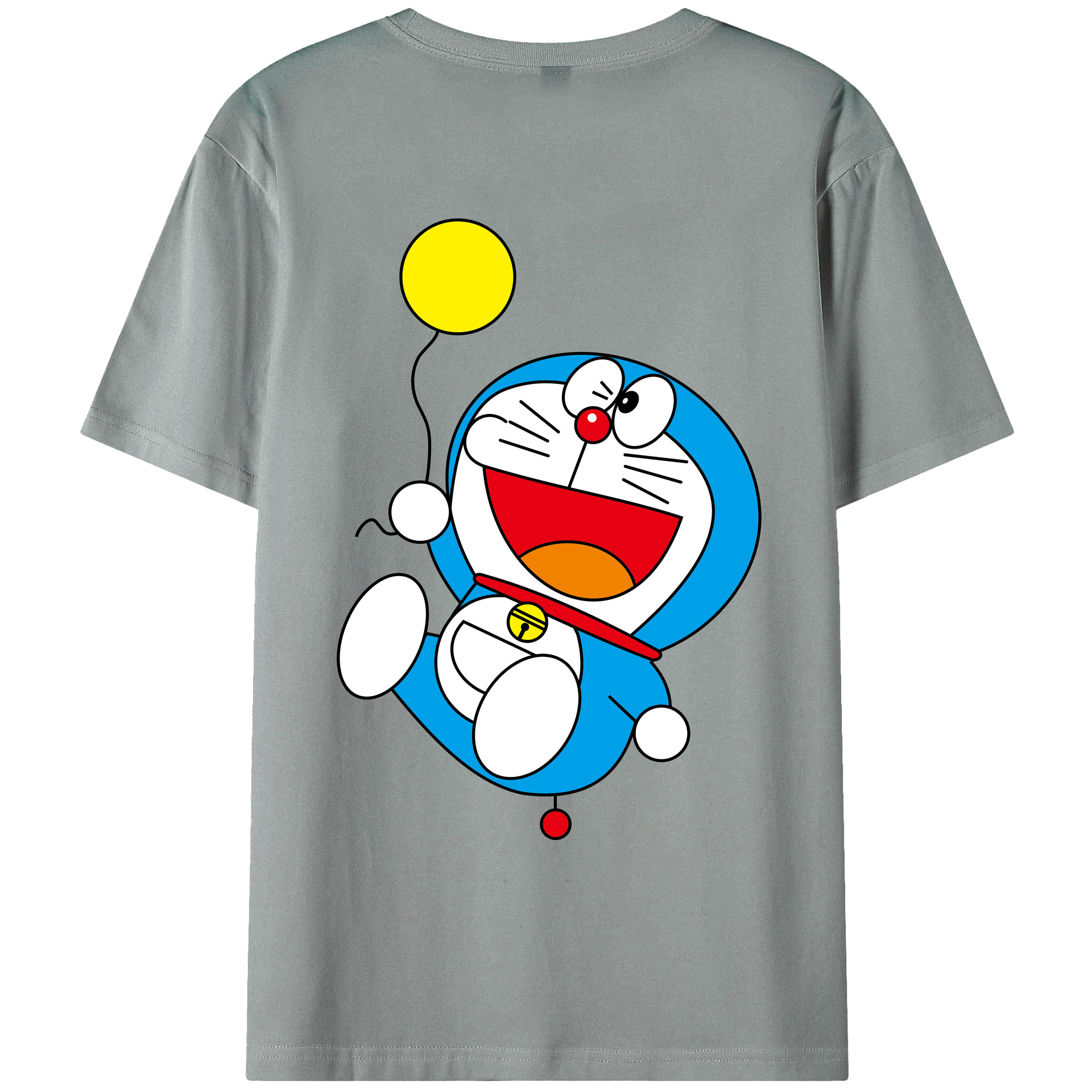 （画像用） ドラえもん Doraemon 綿100％ メンズ半袖Tシャツ（バックプリント） 通気性